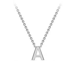 9ct White Gold Initial Necklace