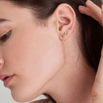 Ania Haie 14kt Gold Natural Diamond Drop Chain Earrings