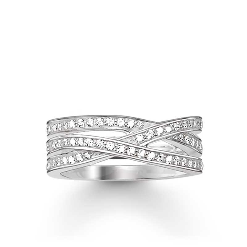 Thomas Sabo Intertwined Pave Cubic Zirconia Ring