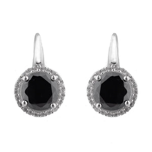 Sybella Black and White Cubic Zirconia Drop Earrings