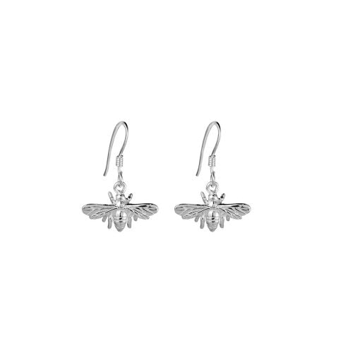 Sterling Silver Bee Drop Earrings