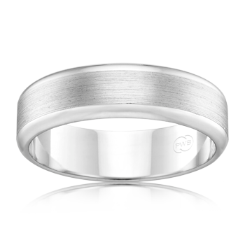 18ct White Gold Ezi-Fit Faceted Band