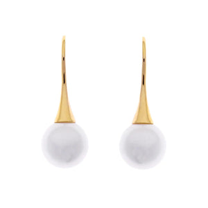 Sybella E1148-GP Yellow Gold Pearl hook earring