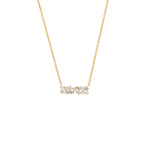Bianc Sterling Silver Yellow Gold Cluster Necklace