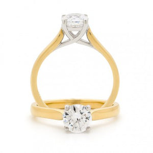 18ct Yellow Gold 0.5ct Diamond Solitaire Ring