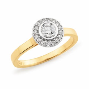 18ct Yellow Gold 0.42ct Diamond Engagement Ring
