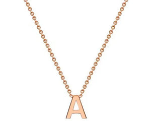 9ct Rose Gold Initial Necklace