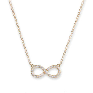 Bianc Sterling Silver Rose Gold Infinity Necklace