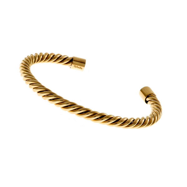 Sybella Alexia Gold Plate Stainless Steel Rope Bangle