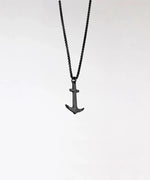 Pig & Hen Anchor Black Necklace