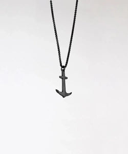 Pig & Hen Anchor Black Necklace