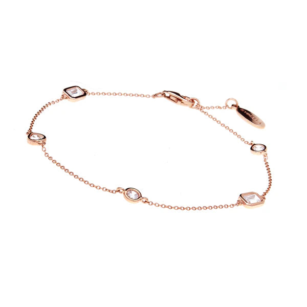 Sybella Electra Rose Gold Multi-Shape Bracelet