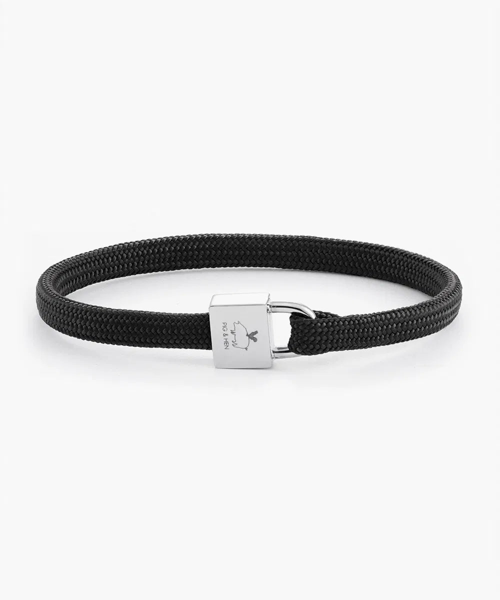 Pig & Hen Billy Bracelet Black Silver