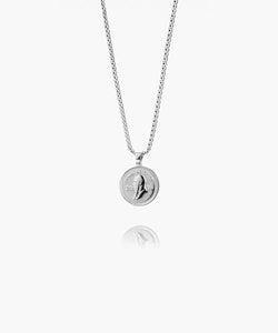 Pig & Hen Curb Bob Pendant Silver Necklace