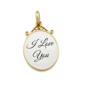 CANDID 'I love you' disc pendant