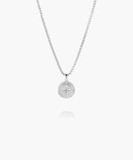 Pig & Hen Compass Rose Silver Necklace
