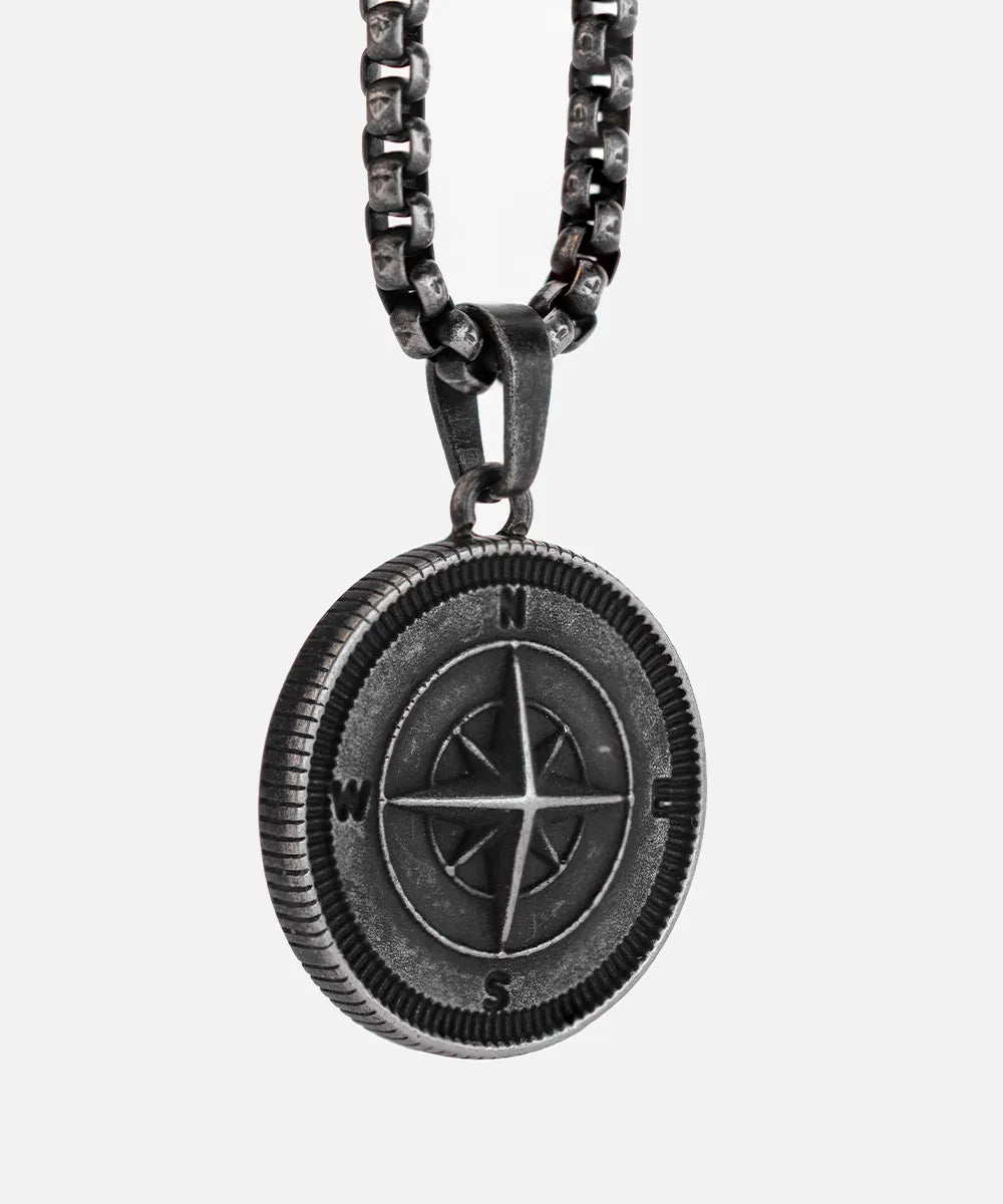 Pig & Hen Compass Rose Vintage Necklace
