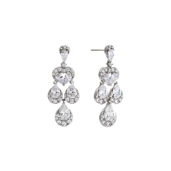 Sybella Rosetta Silver Chandelier Earrings