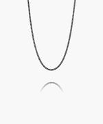 Pig & Hen Curb Chain Black Necklace