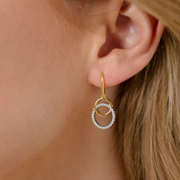 Sybella Ella Gold Double Circle Earrings