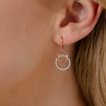 Sybella Ella Rose Gold Double Circle Earrings