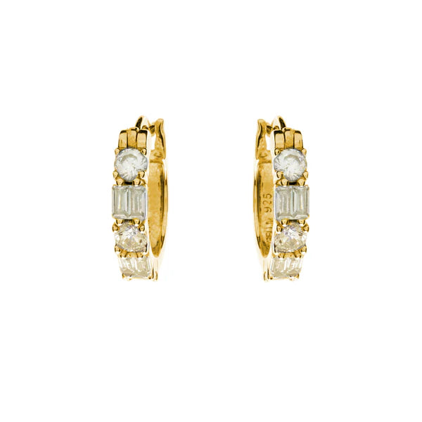 Sybella Amore Gold Cubic Zirconia Hoop Earrings