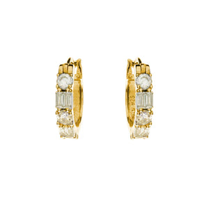 Sybella Amore Gold Cubic Zirconia Hoop Earrings