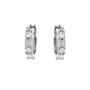 Sybella Amore Silver Cubic Zirconia Hoop Earrings