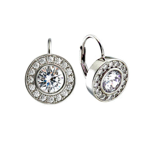 Sybella Elsbeth Silver Cubic Zirconia Round Earrings