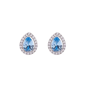 Sybella Harriet Blue Teardrop Stud Earrings