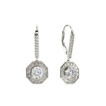 Sybella Allegra Clear Cubic Zirconia Art Deco Earrings