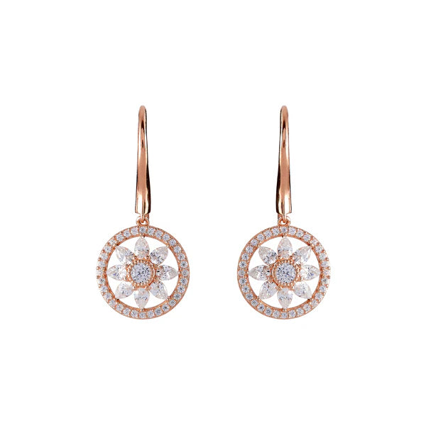 Sybella Lucia Rose Gold Hook Earrings