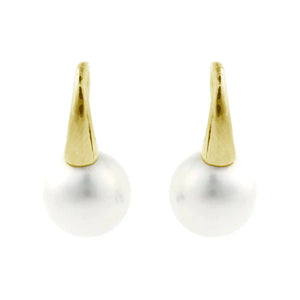 Sybella Karina White Pearl Gold Hook Earrings