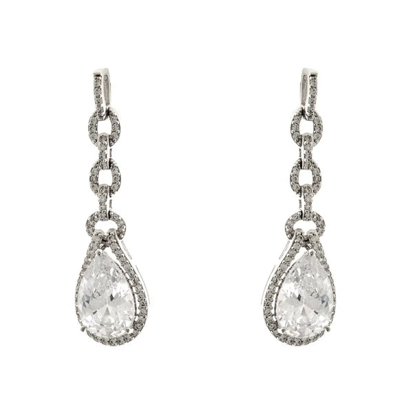 Sybella Prudence Pear Shaped Drop Chandelier Earrings