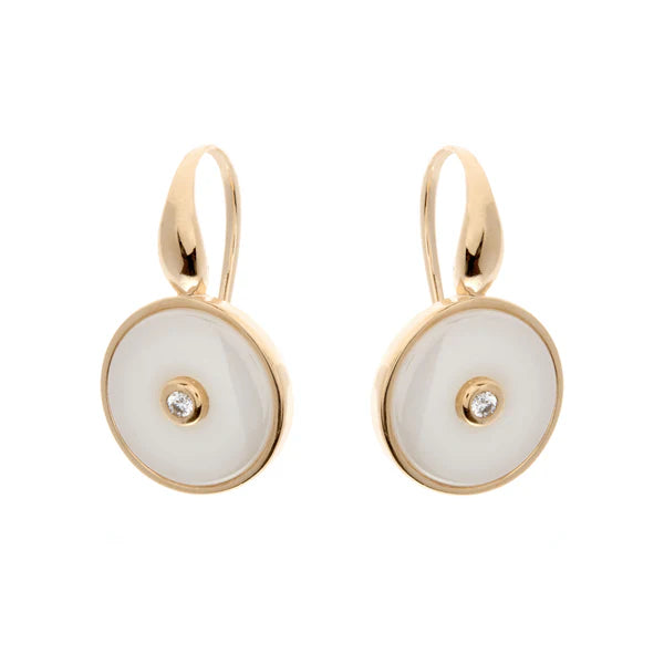 Sybella Olivia Gold & White Earrings