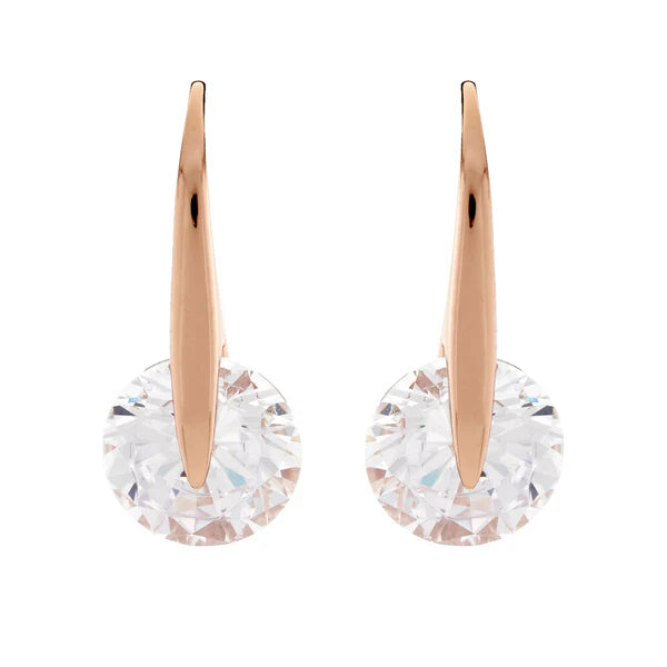 Sybella Verity Rose Gold Cubic Zirconia Hook Earrings