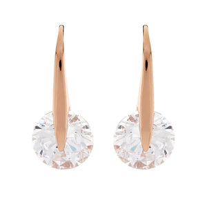 Sybella Verity Rose Gold Cubic Zirconia Hook Earrings