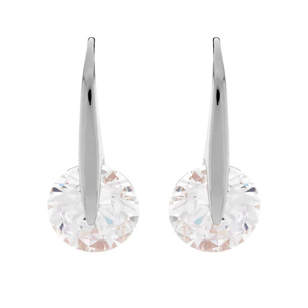 Sybella Verity Silver Cubic Zirconia Hook Earrings