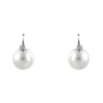 Sybella Emily Round Pearl Silver Hook Earrings