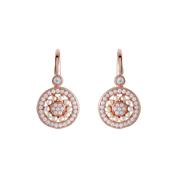 Sybella Isla Freshwater Pearl Rose Gold Earrings