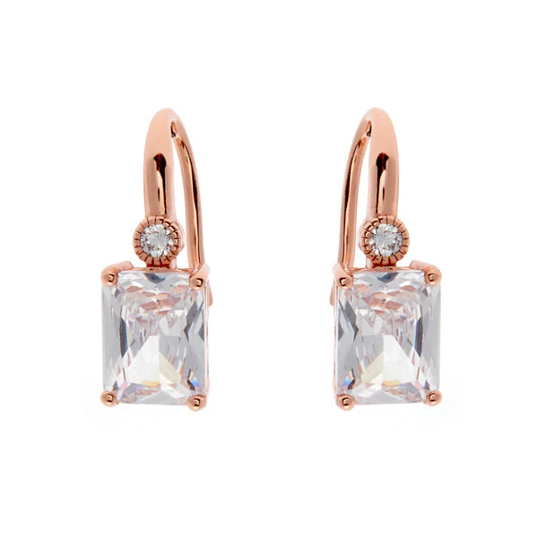 Sybella Camilla Baguette Rose Gold Earrings