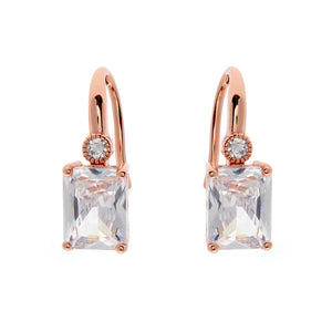 Sybella Camilla Baguette Rose Gold Earrings