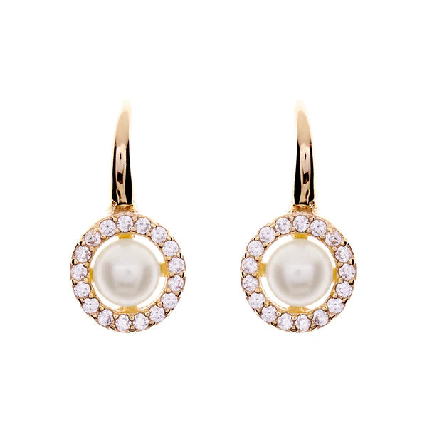 Sybella Grace Gold Pearl Hook Earrings