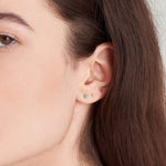 Ania Haie 14kt Gold Turquoise Cabochon Stud Earrings