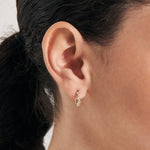 Ania Haie 14kt Gold White Sapphire and Blue Topaz Huggie Hoop Earrings