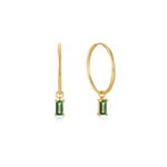 Ania Haie 14kt Gold Tourmaline Drop Mini Hoop Earrings