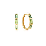 Ania Haie 14kt Gold Tourmaline Huggie Hoop Earrings