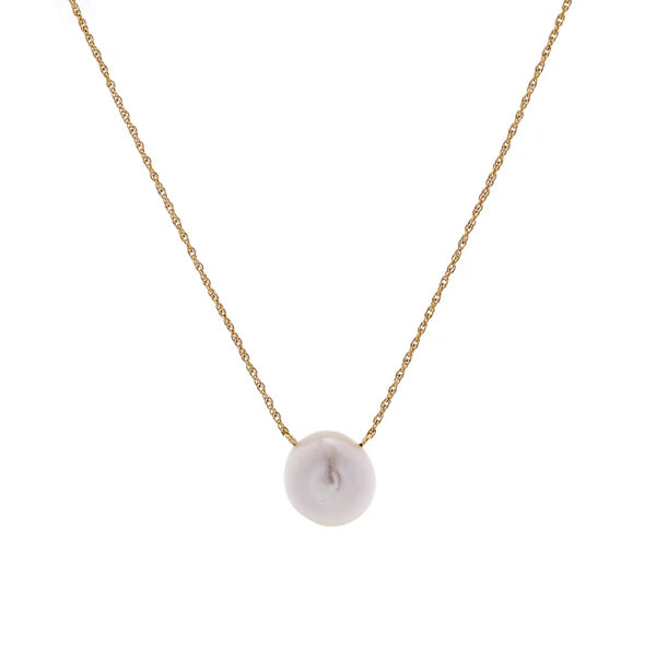 Sybella Evelyn Freshwater Pearl on Fine Gold Rolled Chain