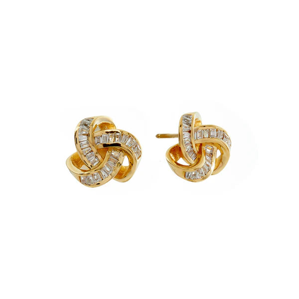 Sybella Elsie Gold Knot Stud Earrings