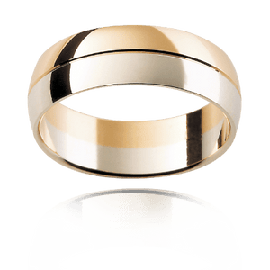 18ct Yellow and White Gold Multi-Tone Band